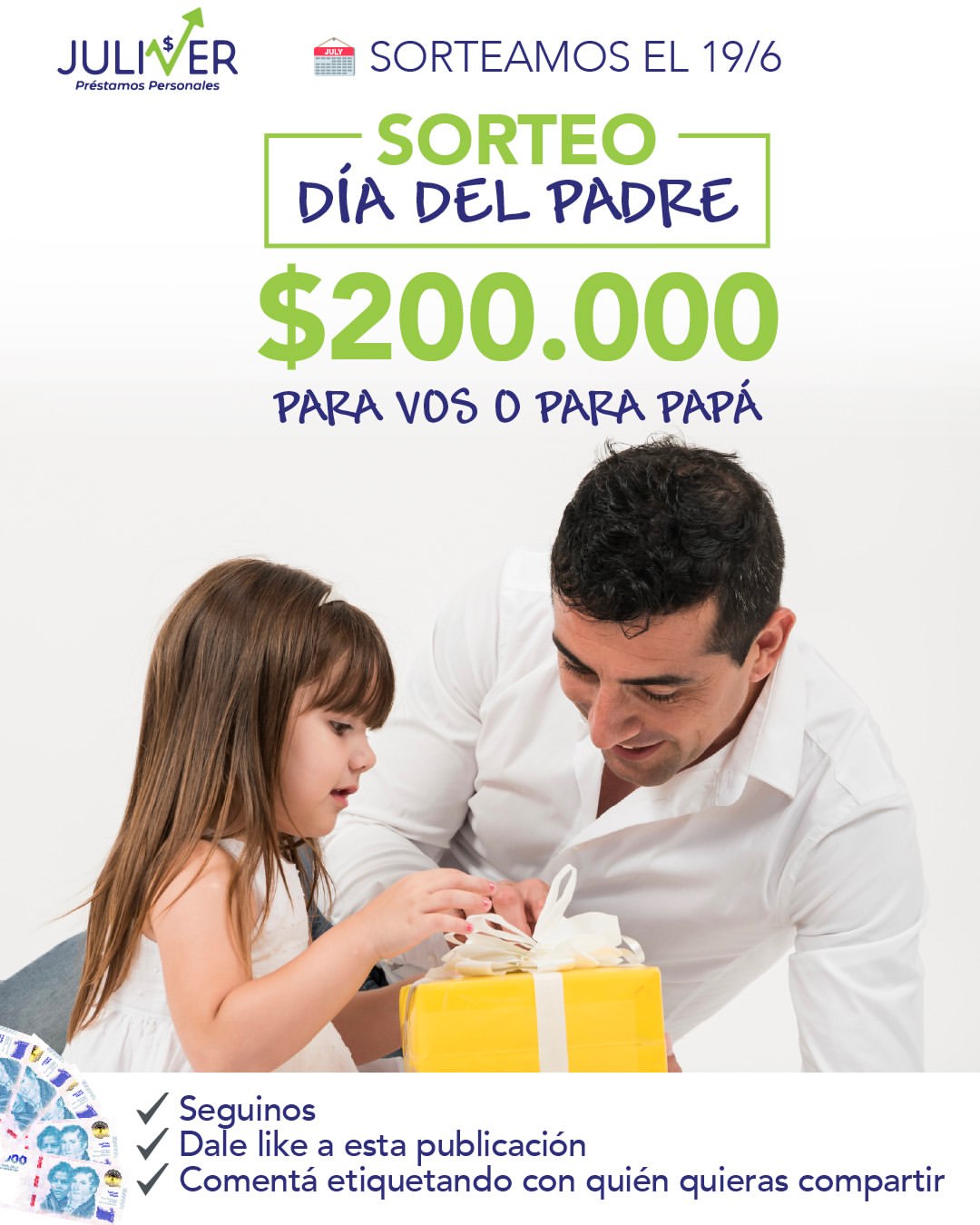 Imagen de 🎉 Sorteamos $200.000 por el Día del Padre 🎉
¿Querés