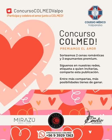 Imagen de 💘 Concurso COLMED Valparaíso 💘
¡Porque el amor tambi