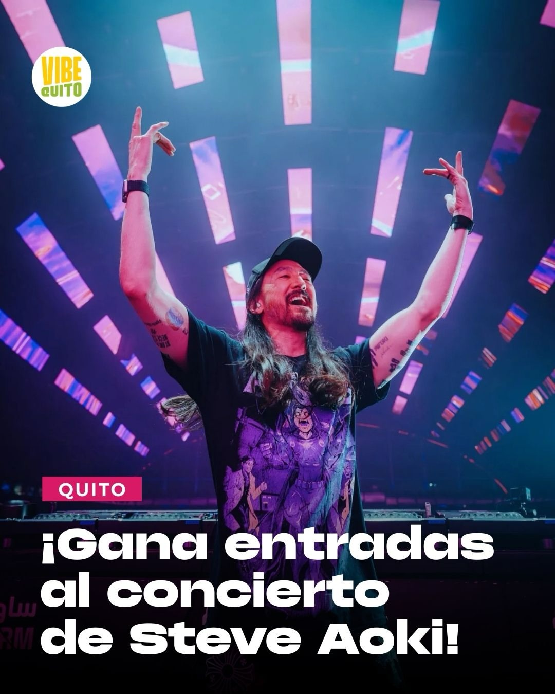 Imagen de ¿Quieres ver a Steve Aoki en vivo? En VIBE QUITO queremos q