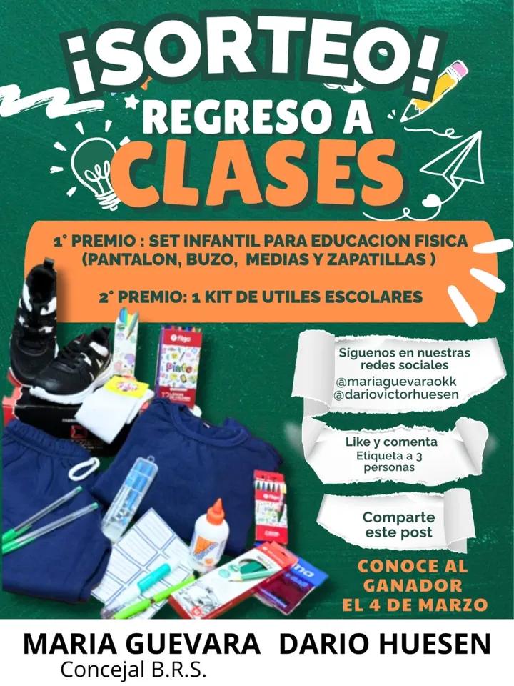 Imagen de 🎒✨ ¡SORTEO REGRESO A CLASES! ✨🎒

Queremos acompa�