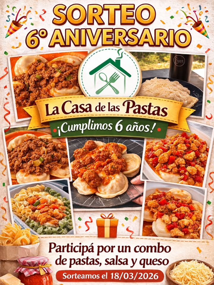 Imagen de 🥳 ¡Estamos de aniversario!

En La Casa de las Pastas cum