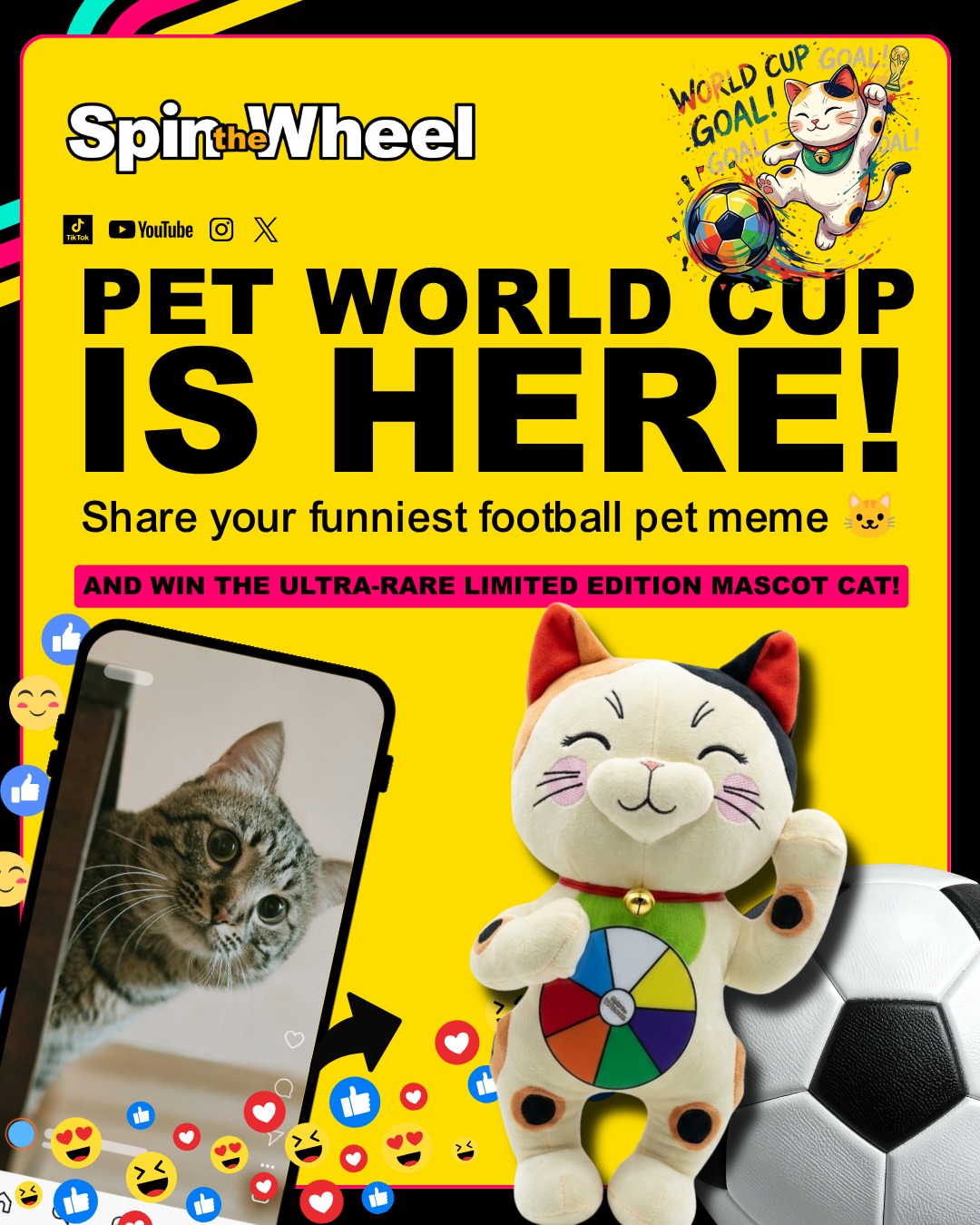 Imagen de 🏆 🏆 SpintheWheel.io Pet World Cup Competition! 🐾⚽