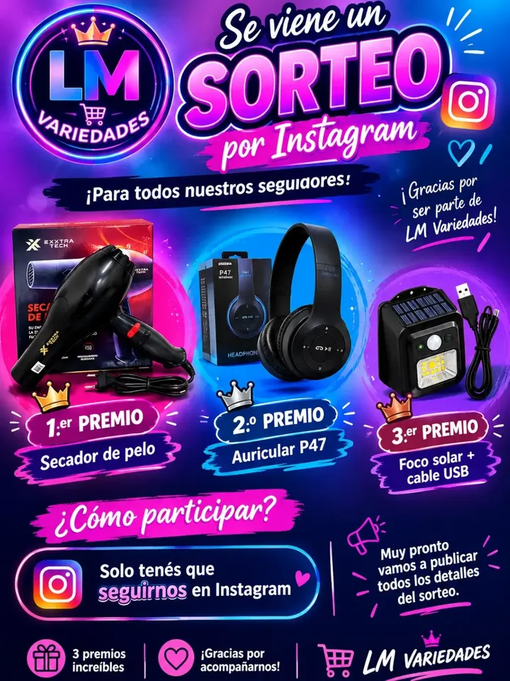 Imagen de 🎉✨ ¡SORTEO LM VARIEDADES! ✨🎉
Queremos agradecerl