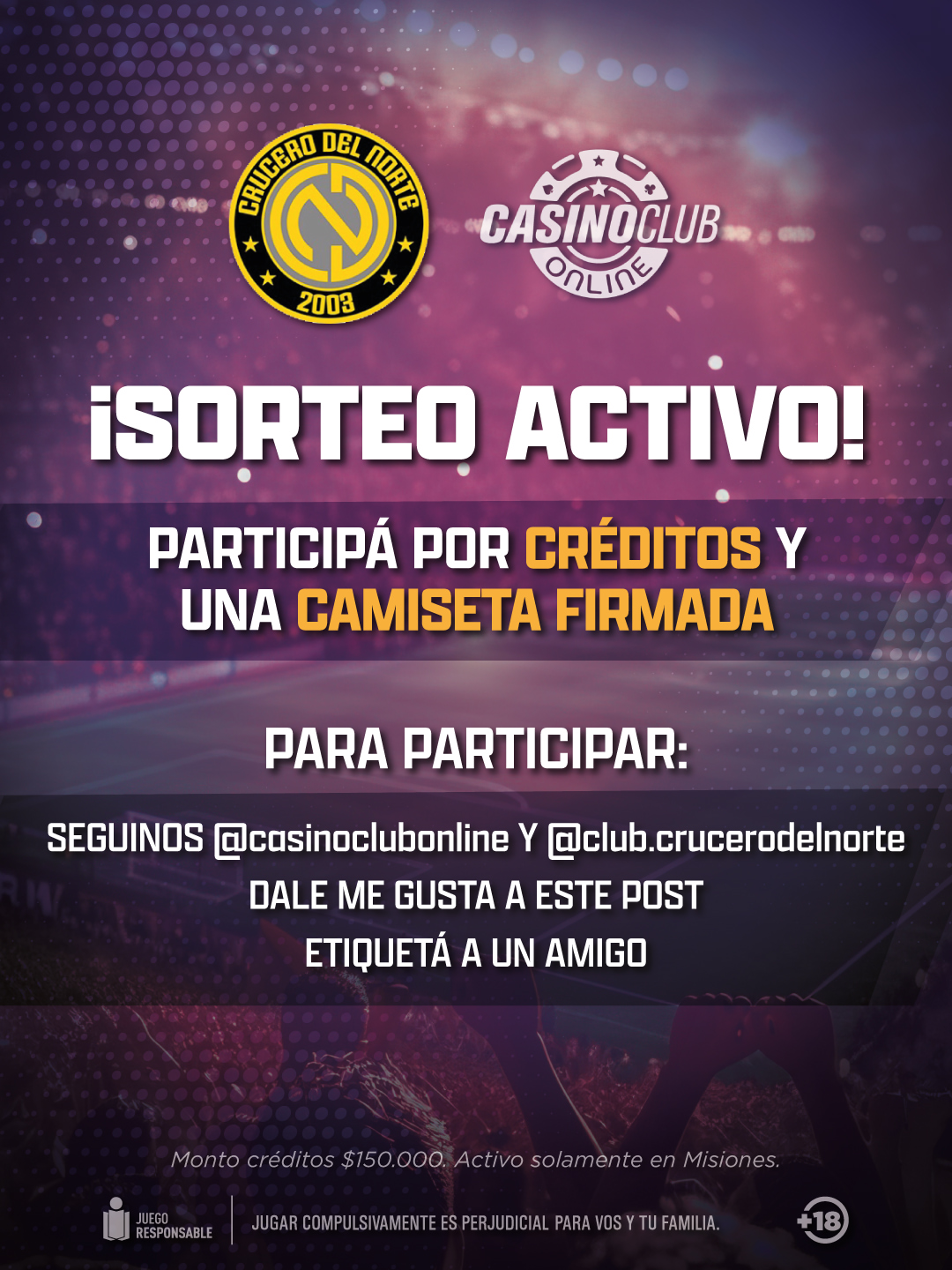 Imagen de ⚽️ ¡Participá por la camiseta de Crucero del Norte! �