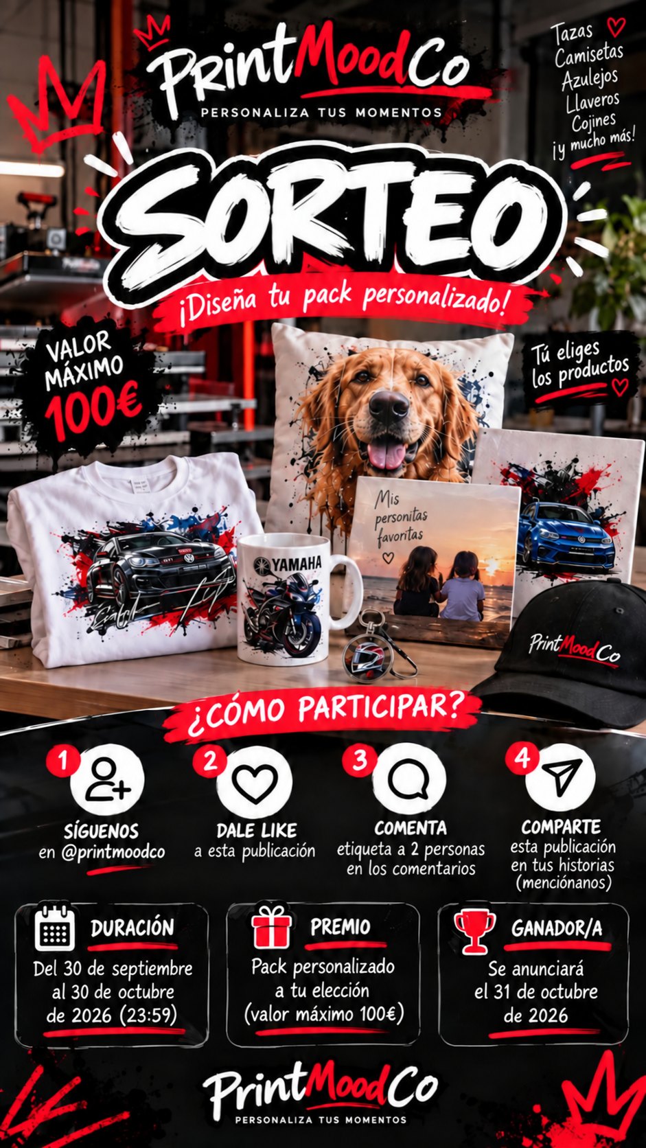 Imagen de 🎉 ¡SORTEO PRINTMOODCO! 🎉
🎁 Gana un PACK PERSONALI