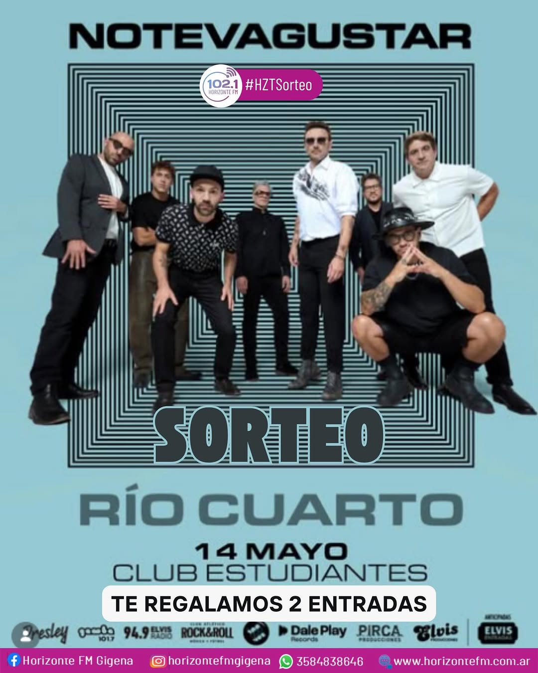 Imagen de 🎟️ ¡SORTEO: NO TE VA GUSTAR EN RÍO CUARTO! 🎸
¡En