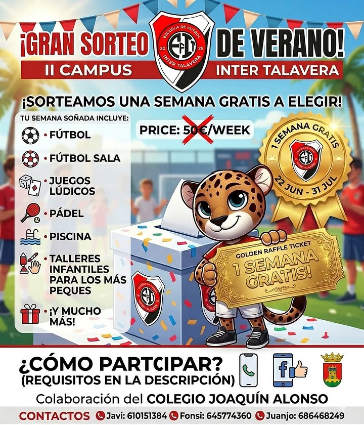 Imagen de 🚨SORTEO🚨
👏Vamos a sortear una semana de nuestro II