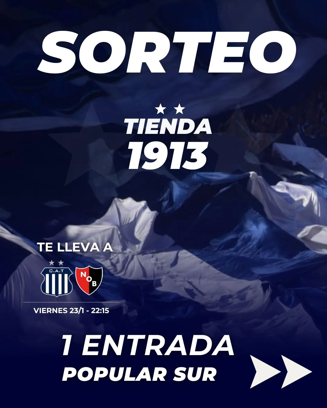 Imagen de TiendaLa1913 y La1913 te llevan al partido #Talleres vs #New
