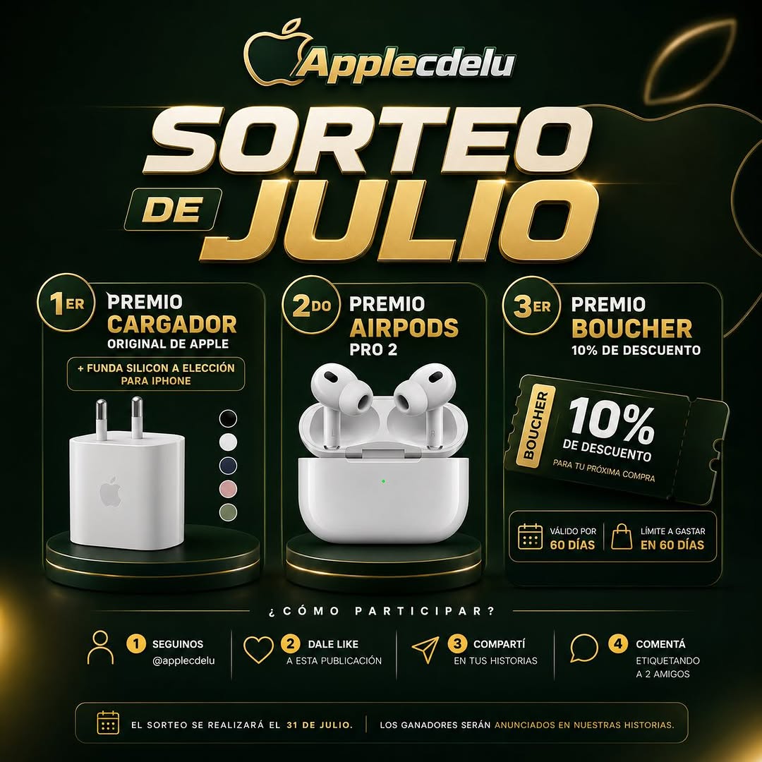 Imagen de 🎉 SORTEO DE JULIO —
Este mes sorteamos:
1º) 🔌 Carg