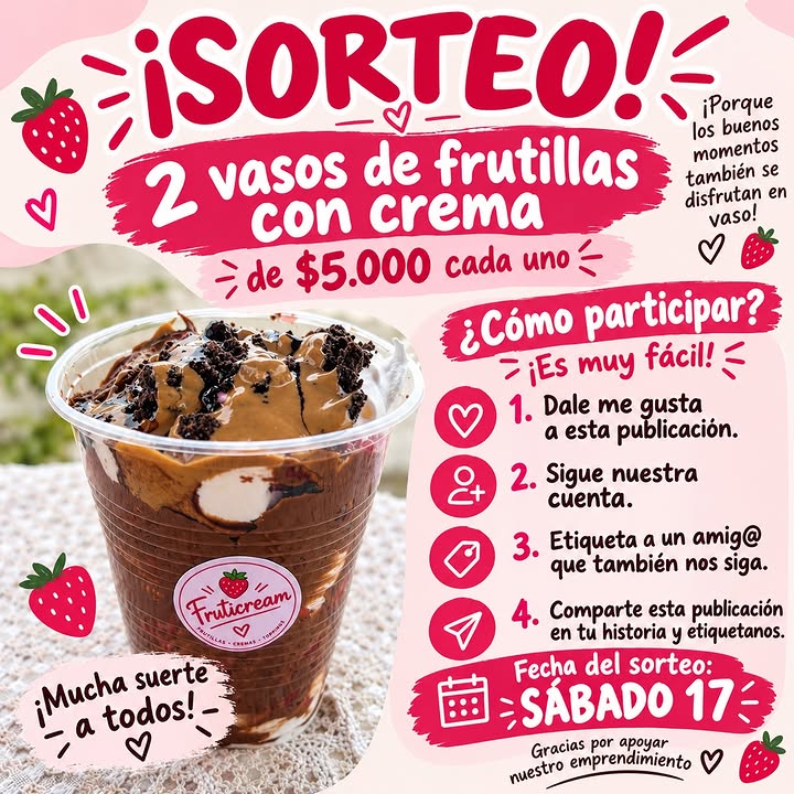 Imagen de ¡Queremos regalonearlos con algo rico! 😍🍓 Por eso, so