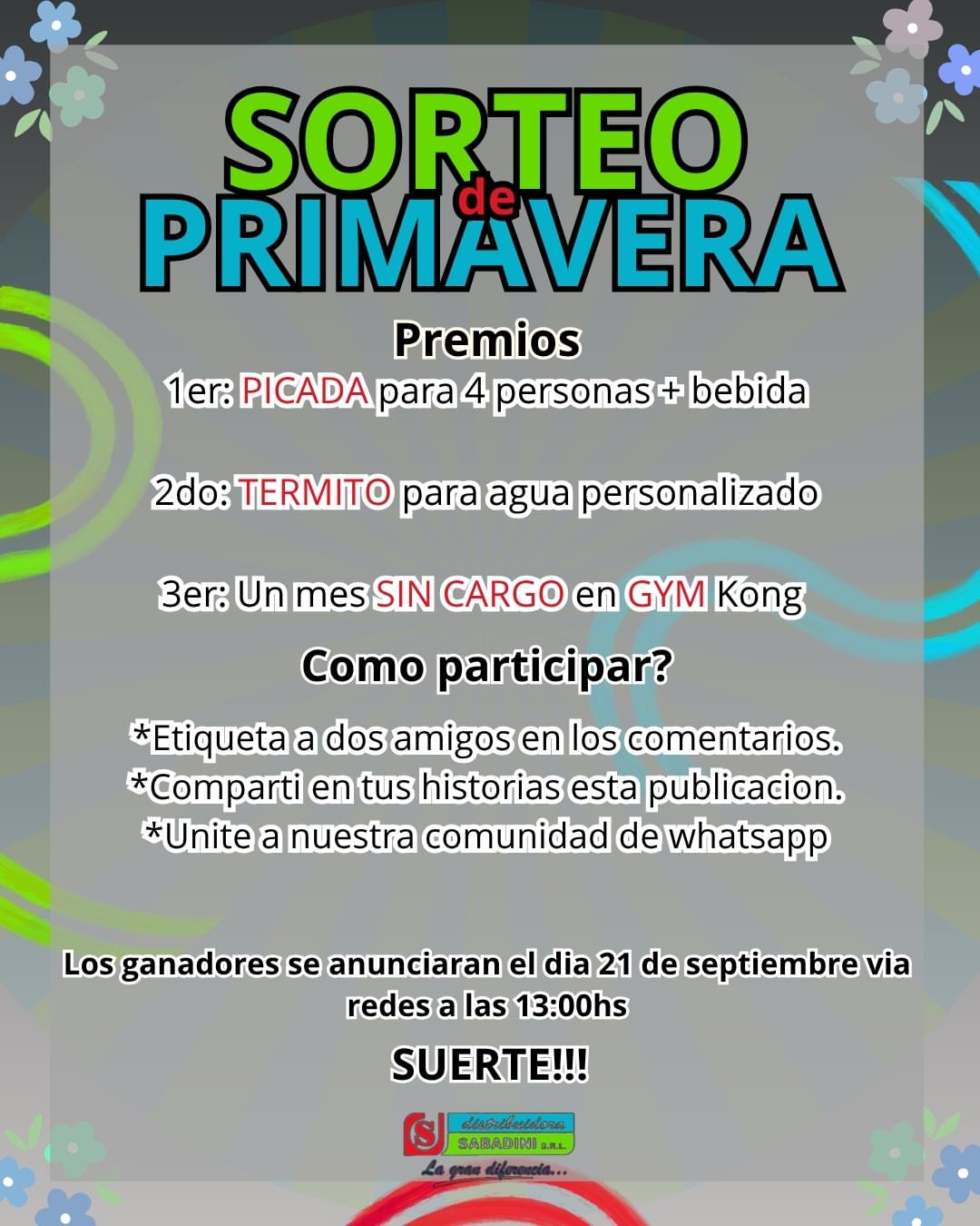 Imagen de TENEMOS SORTEOOO!!!
Premios:
1er: Una picada para 4 personas