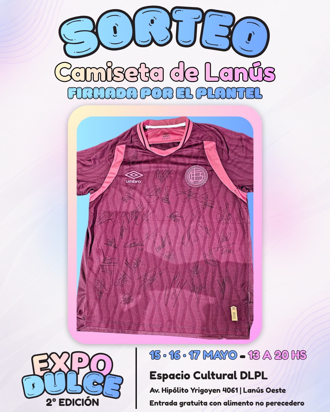 Imagen de 🎁 SORTEO CAMISETA DE LANÚS FIRMADA POR EL PLANTEL ❤️