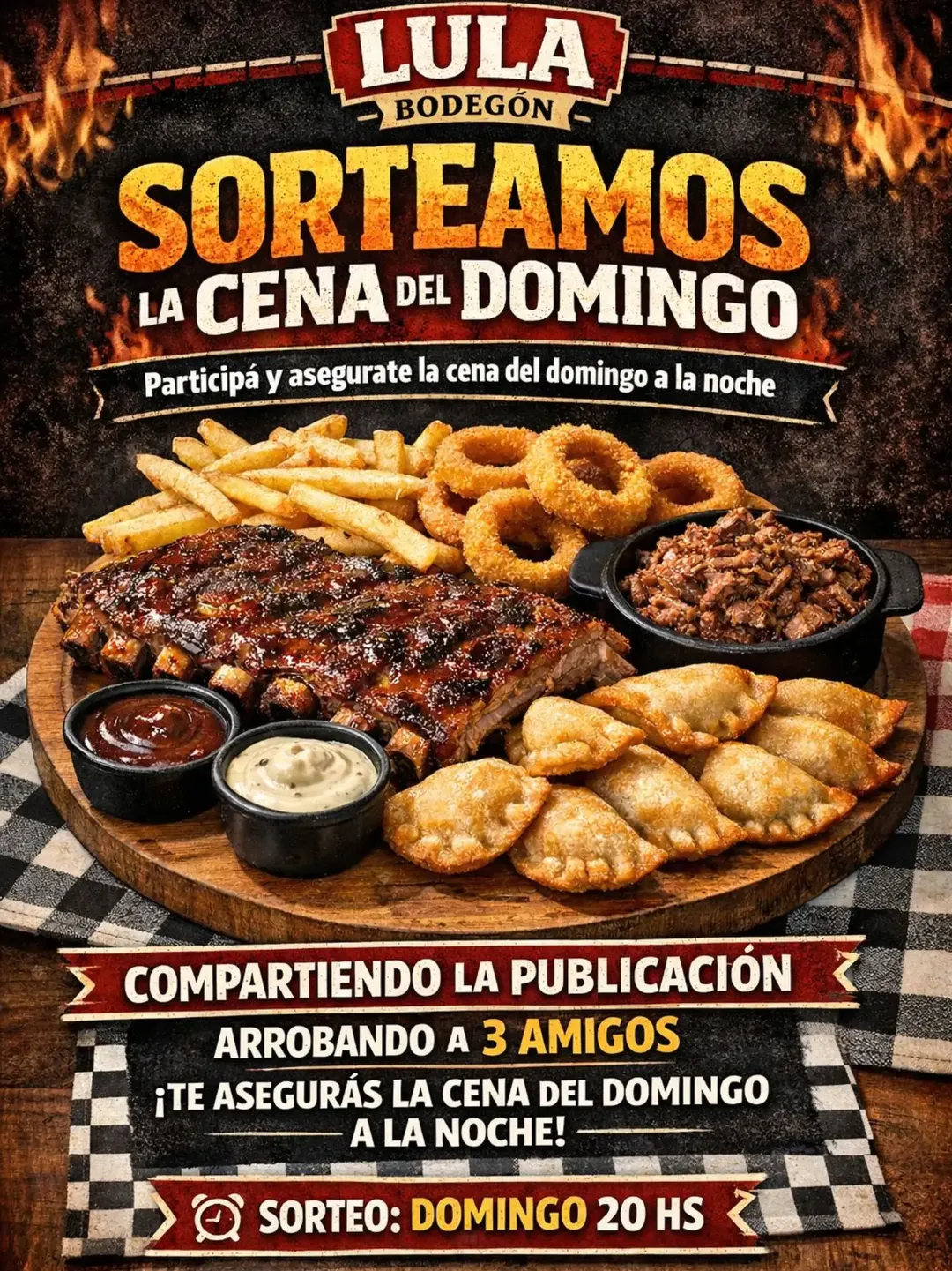 Imagen de 🔥 SORTEAMOS LA CENA DEL DOMINGO 🔥

 🔥 °CAJA GRAN L