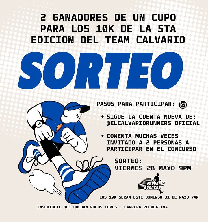 Imagen de CONCURSO POR 2 CUPOS PARA LA 5TA EDICIÓN 10K TEAM CALVARIO 